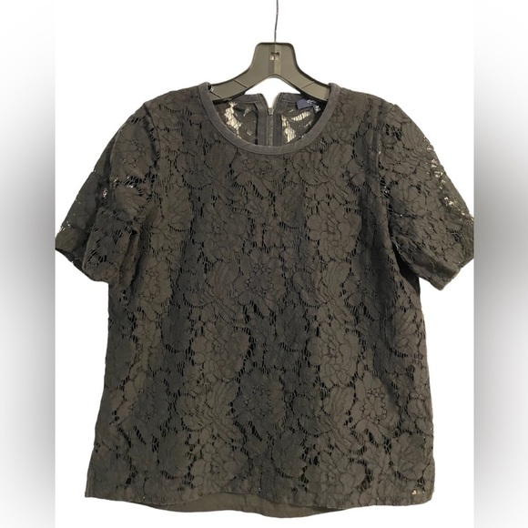 Madewell Black Lace Refined Blouse - Picture 3 of 4